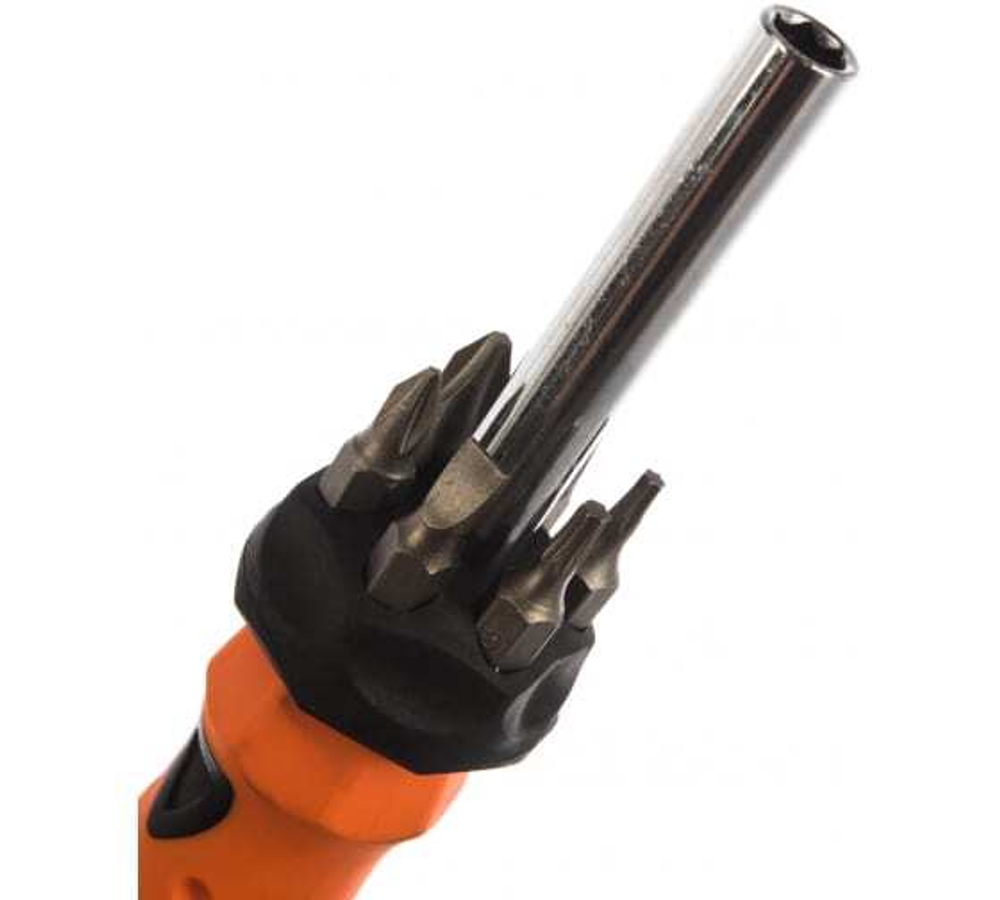 ОТВЕРТКА ТЕЛЕСКОПИЧЕСКАЯ SPARTA НАБОР БИТ ГИБКИЙ ПРИВОД 8ШТ 115575