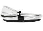 Детская коляска Roan Esso Кожа 3 в 1 с автокреслом Tutis Elo Lux EduSky Black ESSK/215/1 White/Black/руч.Тем.коричневый