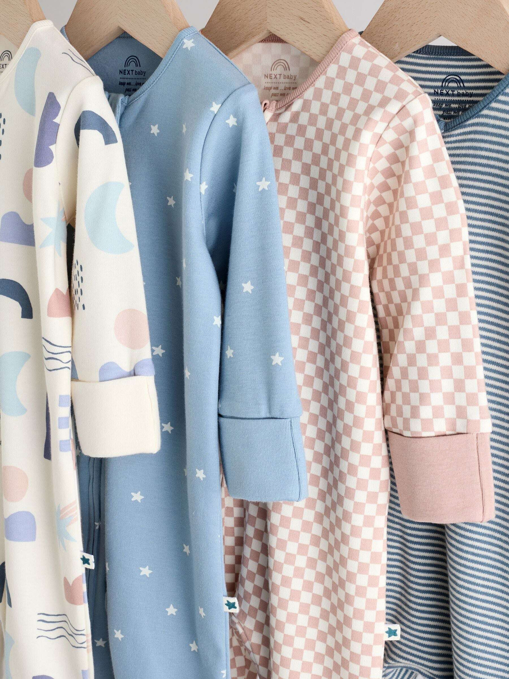 Комбинезон / Слип для малышей Next AW3-046, 4 шт., Синий, Молочный