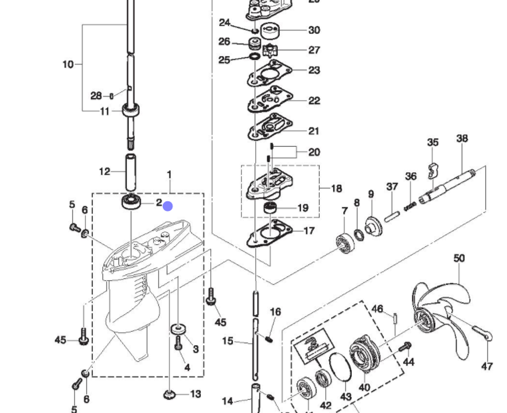 Подшипник 10x26x8 Tohatsu 2.5/3.5лс (оригинальный арт. 9601-0-6000)
