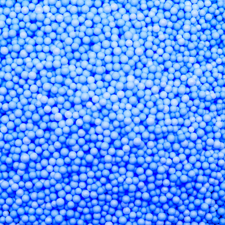 Шарики пенопласт, Голубой, мелкие 2-4 мм, 500 мл