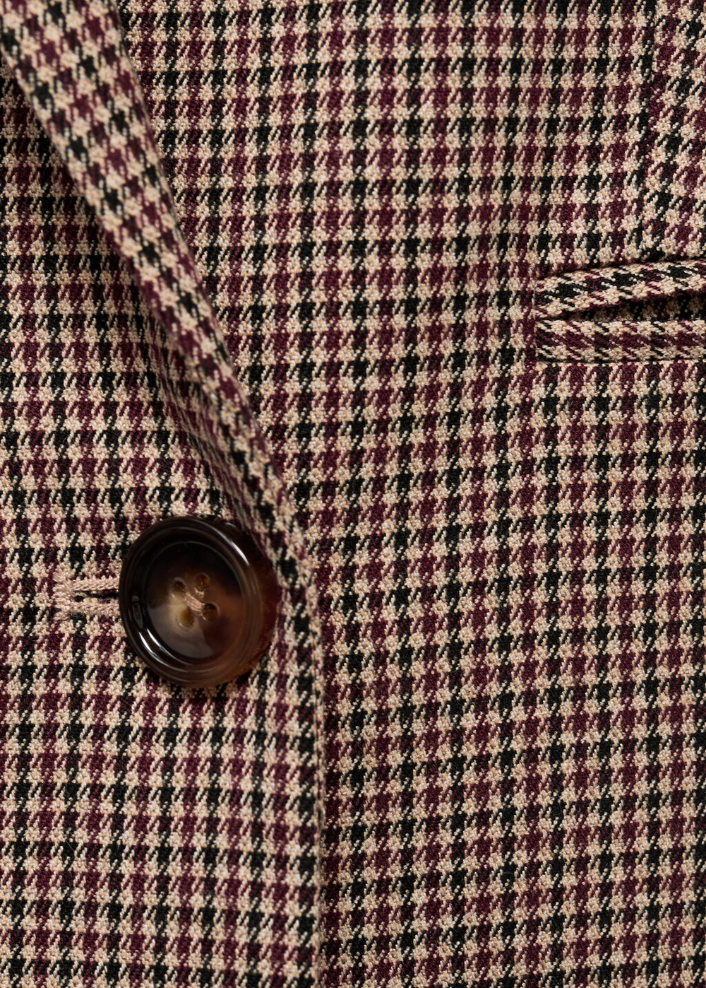 Двубортный блейзер в мелкую гусиную лапку