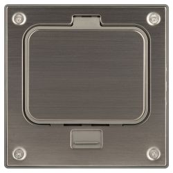 Люк ЭРА ОФИС 18-6001-03 IP66 в бетон с розеткой защёлка цвет серый