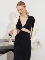 ПЛАТЬЕ С АСИММЕТРИЧНЫМИ ВЫРЕЗАМИ «GODDESS» ЧЕРНЫЙ