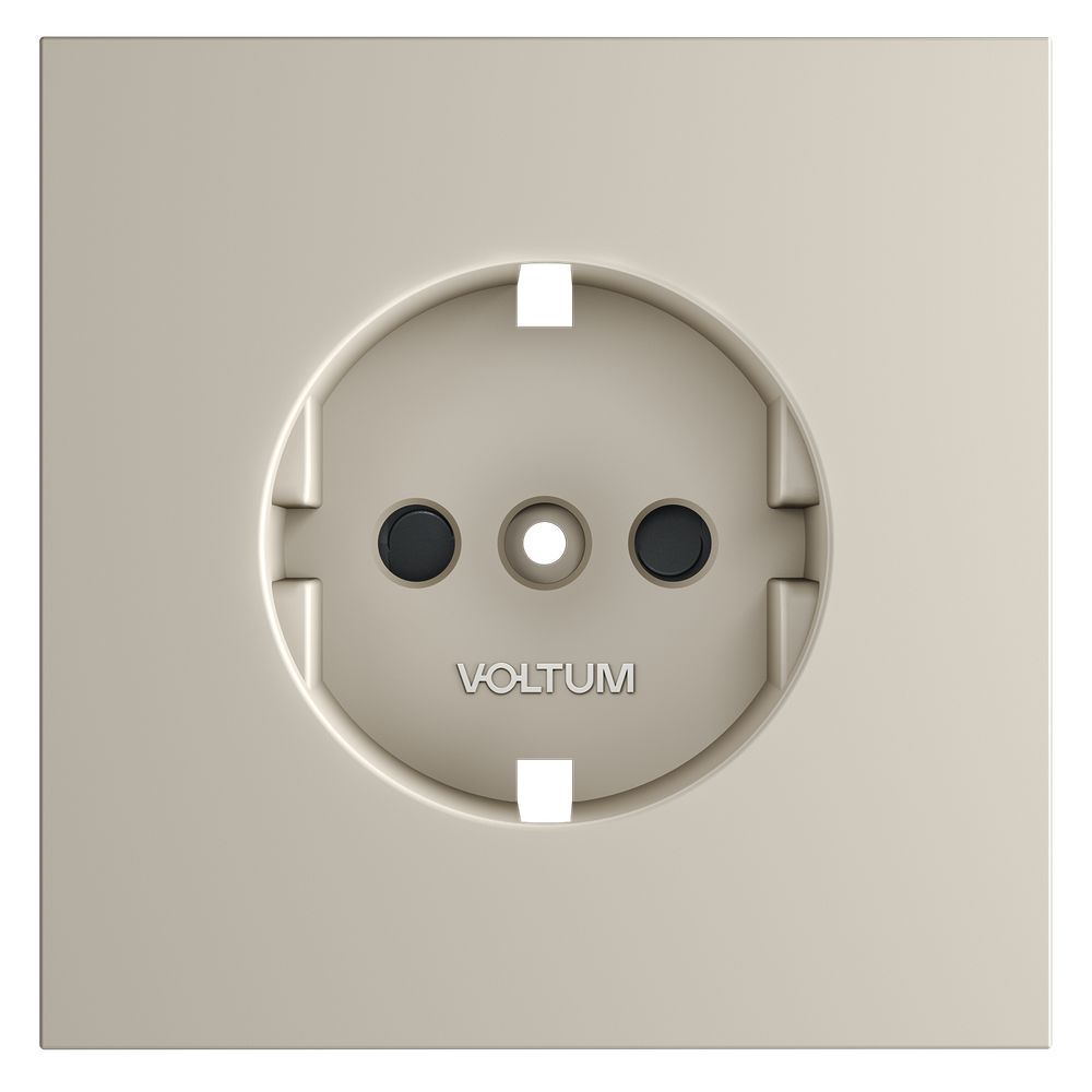 Накладка для розетки с заземлением и защитными шторками, S70 (кашемир)