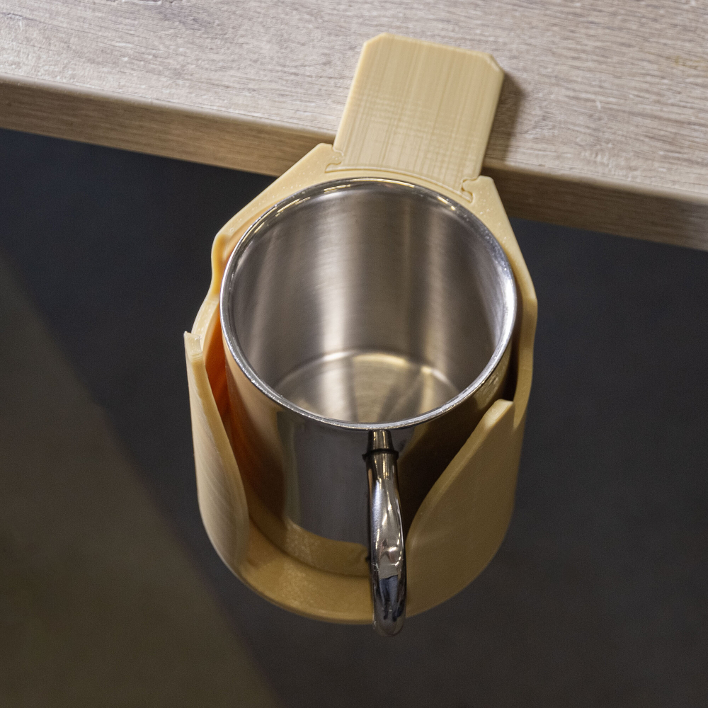 Подставка для кружки/стакана с креплением к столешнице, бежевый