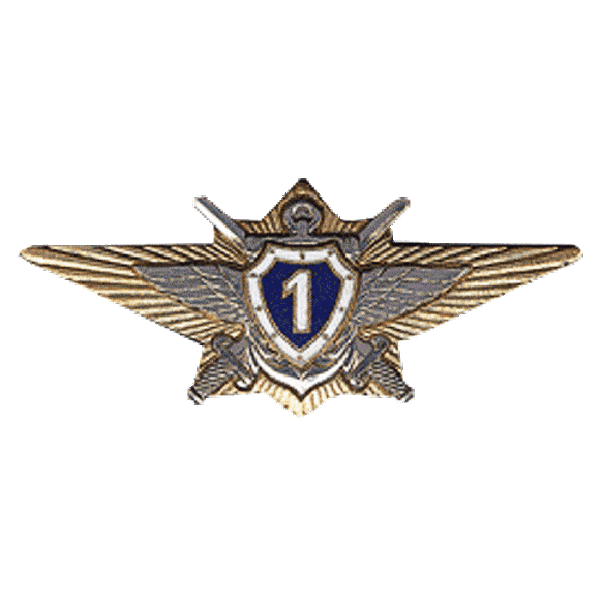 Знак "Классность ВС офицерский 1"  (золотой, металл)