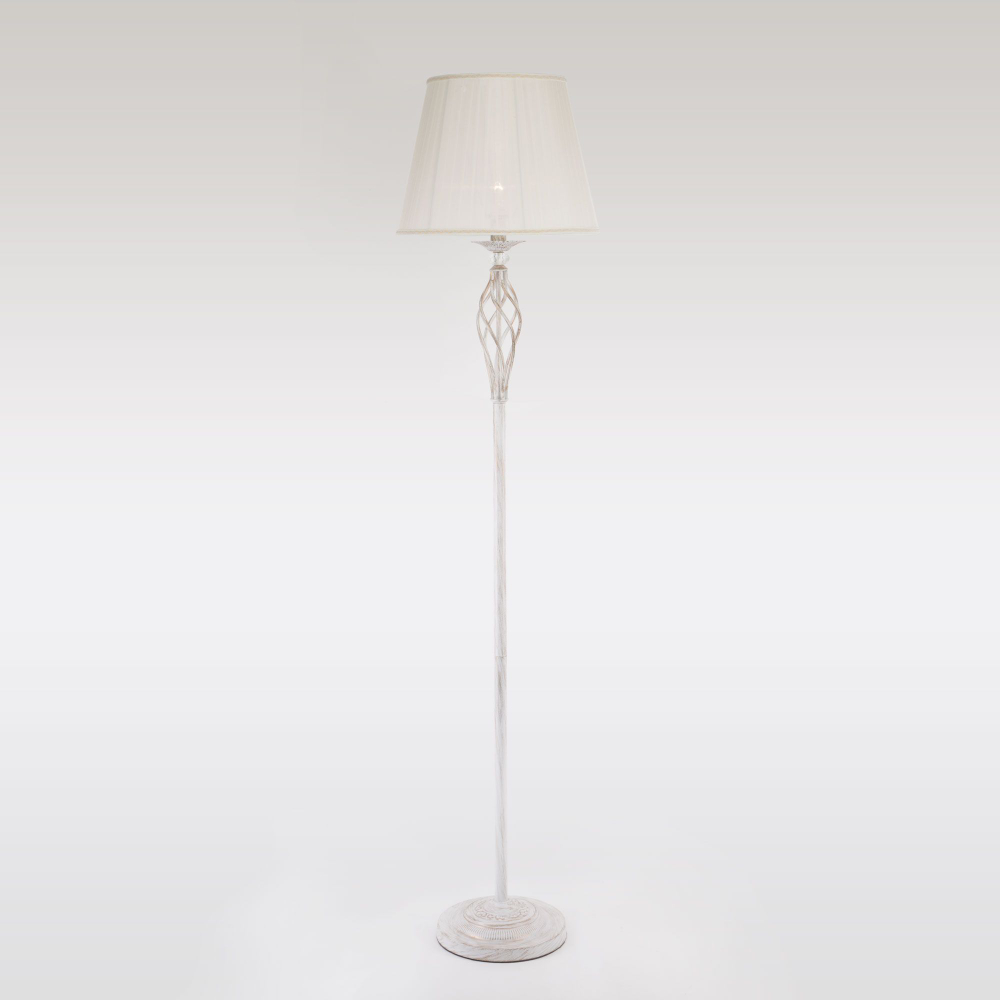 Торшер с абажуром белый с золотом 01003/1 белый с золотом