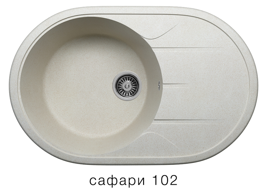 Кухонная мойка Tolero R-116 775x510мм Сафари №102