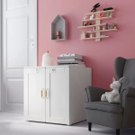 Шкаф детский - IKEA PLATSA/SMÅSTAD/SMASTAD, 60x55x63 см, белый, ИКЕА