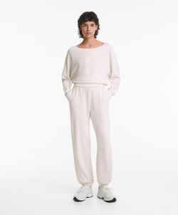 Oysho Толстовка укороченная с перекрещивающейся спинкой и модалом, меланж