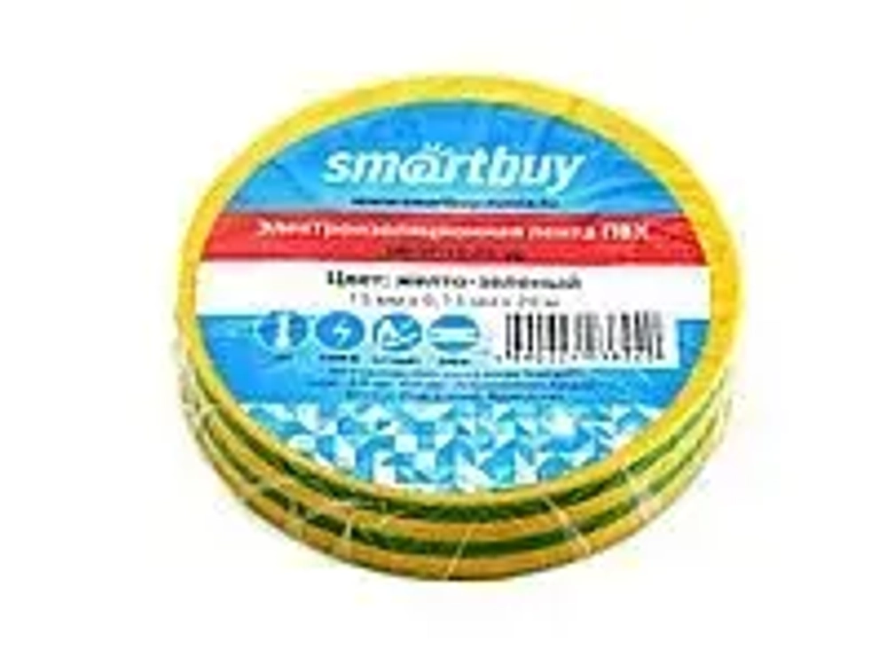 Изолента Smartbuy 15мм х 10м желто-зеленый
