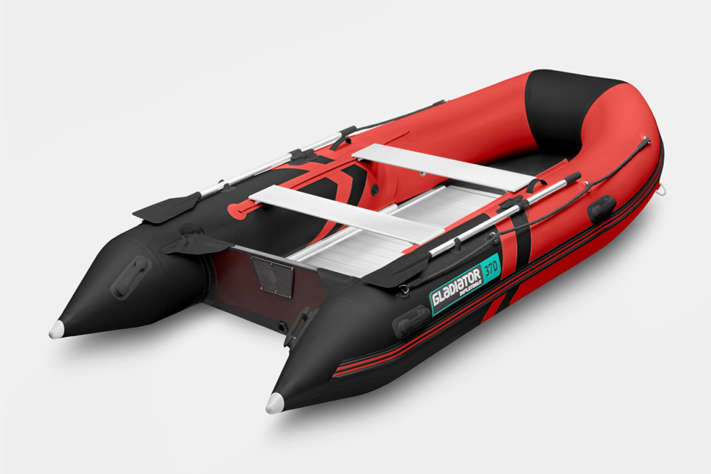 Надувная лодка GLADIATOR B370AL красно-черный