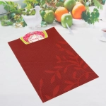 Салфетка на стол 30*45см плетеная, Вьюнок бордовая