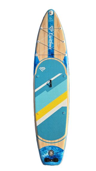 Сапборд широкий надувной Uwithme Wood Blue 350x89x15 см