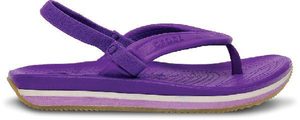 Шлепанцы Детские Crocs Retro Slingback Flat Neon Purple / Iris