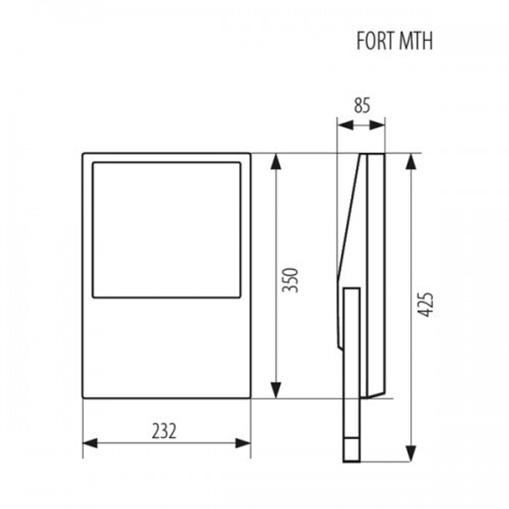 Прожектор асимметричный KANLUX FORT MTH-473/150W-B