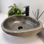 Раковина из речного камня RS-63329 (50*39*16) 0122