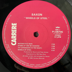 Винтажная виниловая пластинка LP Saxon Wheels Of Steel (Japan 1980) (No Obi)