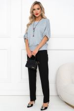 Костюм брючный (черный/светло-серый) К11-82/3 Nikol