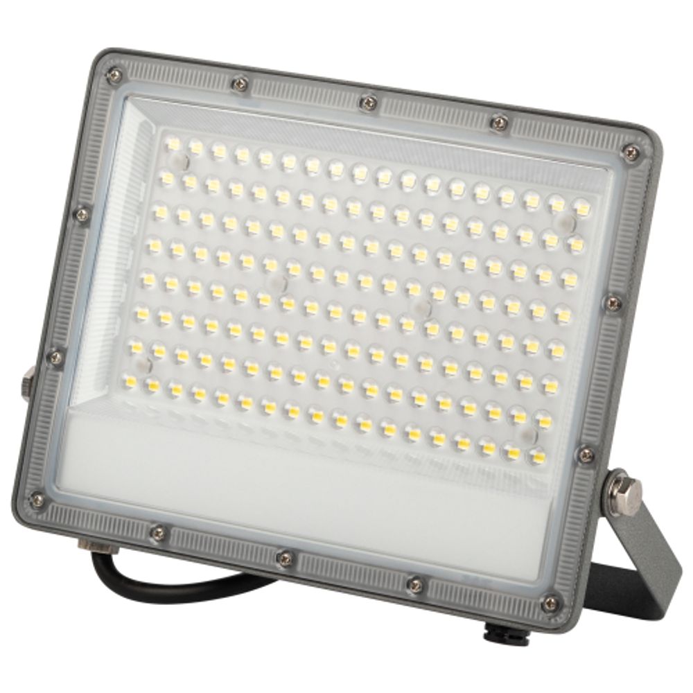 Прожектор светодиодный уличный ЭРА PRO LPR-063-0-65K-100 100Вт 6500K КСС Г 90° IP65 серый поликарбонат гарантия 3 года