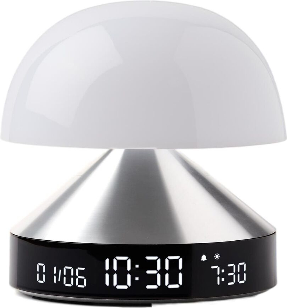 Настольные часы Lexon Mina Sunrise, пластик АБС, 11 см, серебристые