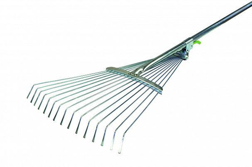 Грабли веерные Feona, проволочные, регулируемые, с металлической ручкой 120 см