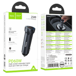 Автомобильное зарядное устройство Hoco Z54B PD60W(2C) (metal grey)