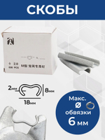 Клипсатор ручной + скобы 1200 шт., для скрепления сетки, забора, клеток, обвязки колбас