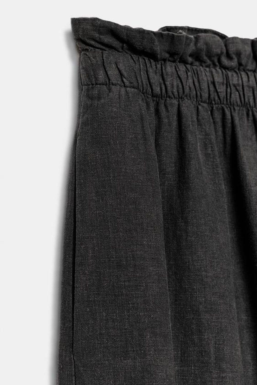 ZARA ДЛИННАЯ ЮБКА ИЗ ЛЬНА — ZW COLLECTION, АНТРАЦИТОВО-СЕРЫЙ