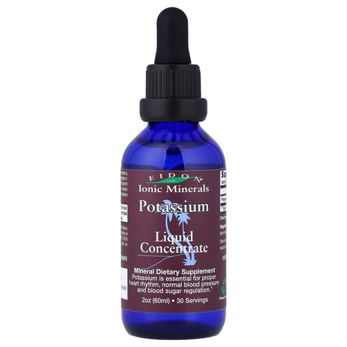 Eidon Ionic Minerals, жидкий концентрат калия, 60 мл (2 унции)