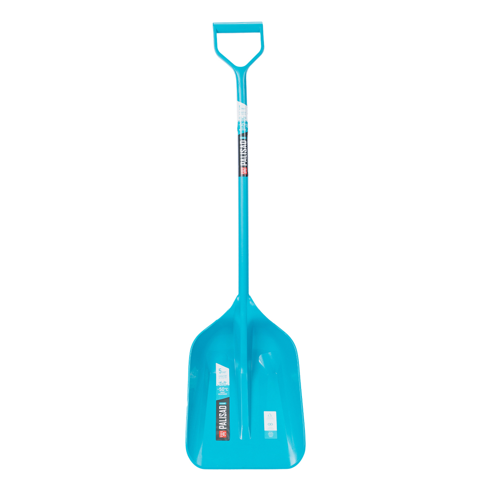 Лопата для уборки снега, полипропилен, 330х490х1265 мм, цельнолитая конструкция, LUXE Palisad