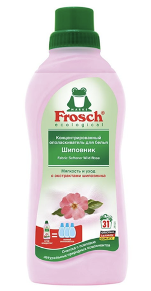 Frosch Концентрированный ополаскиватель для белья (шиповник), 0,75л