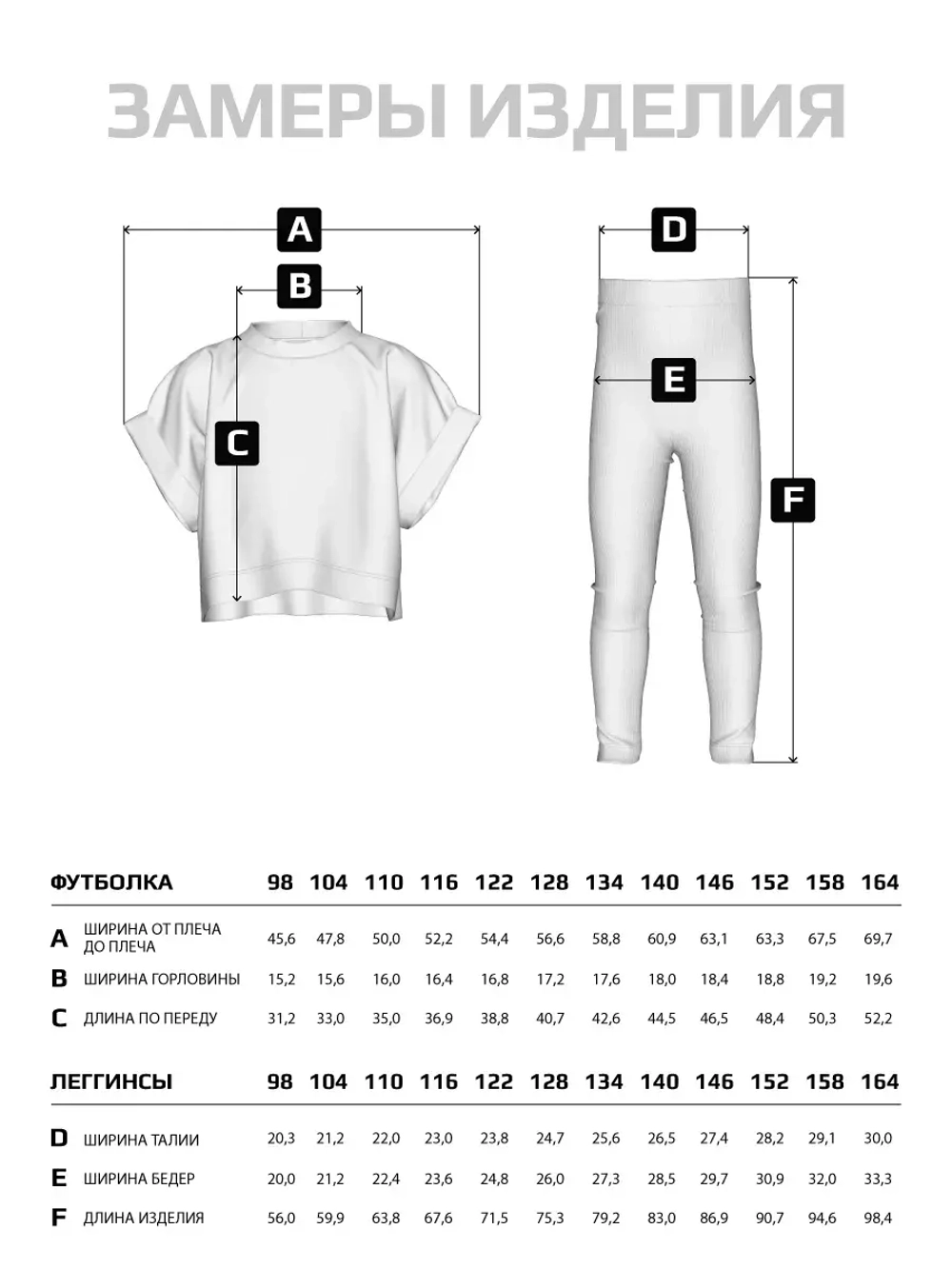 Костюм для девочки летний футболка и леггинсы