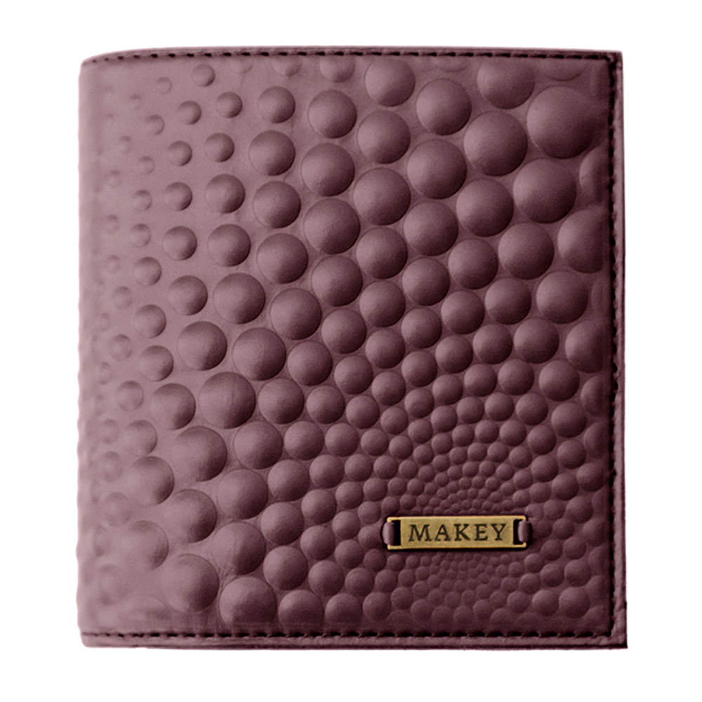 Кошелек мини «Bubbles». Цвет баклажан