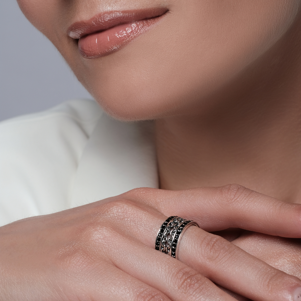 "Макатава" кольцо в серебряном покрытии из коллекции "Relax" от Jenavi