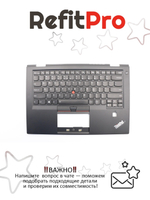 Верхняя панель с клавиатурой (топкейс) для ноутбука Lenovo ThinkPad X1 Carbon 4th Gen FingerPrint, черная, с подсветкой, раскладка - английская (01AV178)