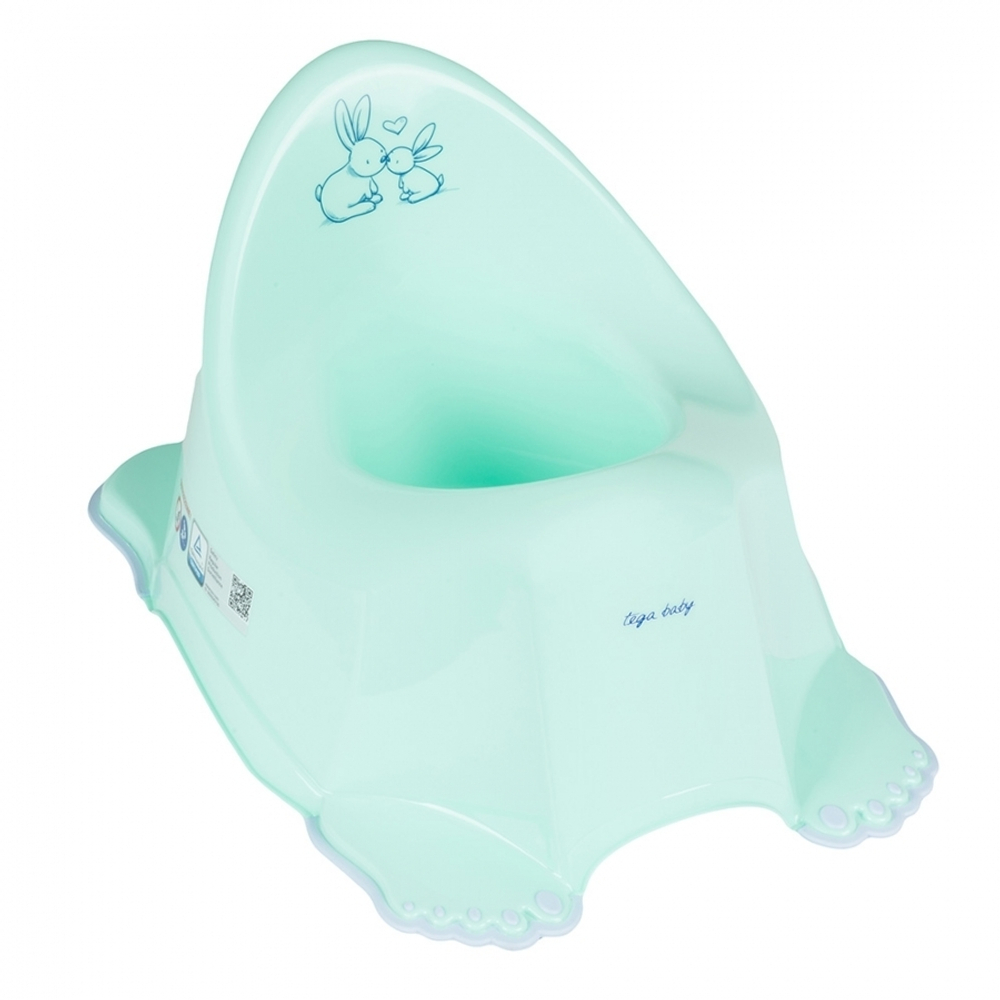 Горшок детский музыкальный "ЭКО Кролики" мятный