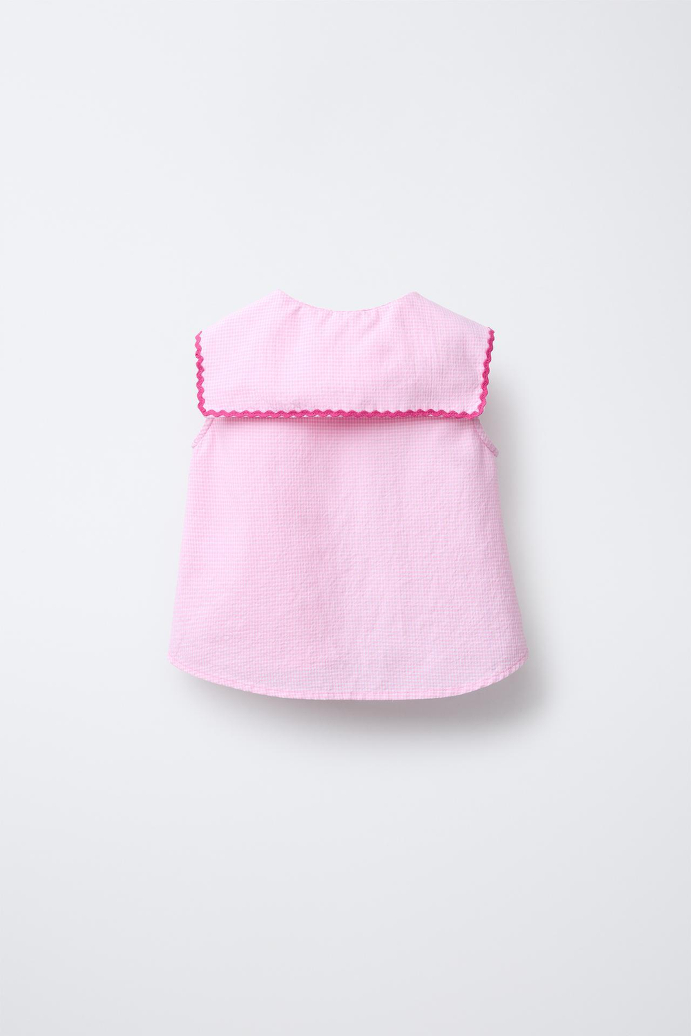 ZARA РУБАШКА В КЛЕТКУ ВИШИ, РОЗОВЫЙ