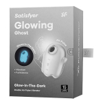 Белый люминесцентный вакуум-волновой стимулятор клитора 8,4см Satisfyer Glowing Ghost