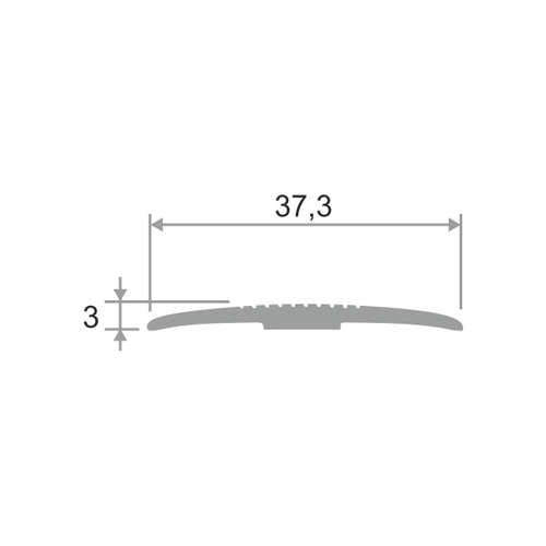 Алюминиевый порог для пола ПО-37 2700 мм