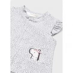 Песочник для девочки Mayoral Newborn Зебра Розовая пудра, 2 шт.