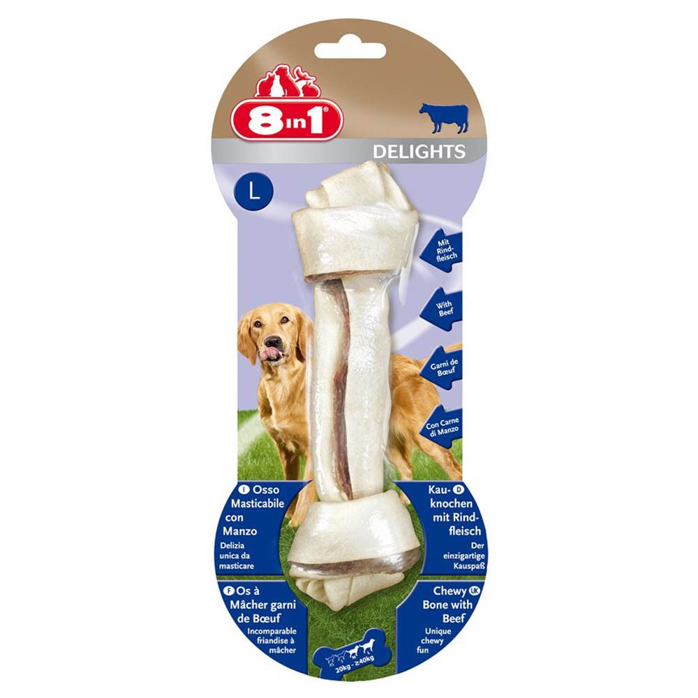 8in1 Delights Bone Beef L 21 см (говядина) - косточка для крупных собак