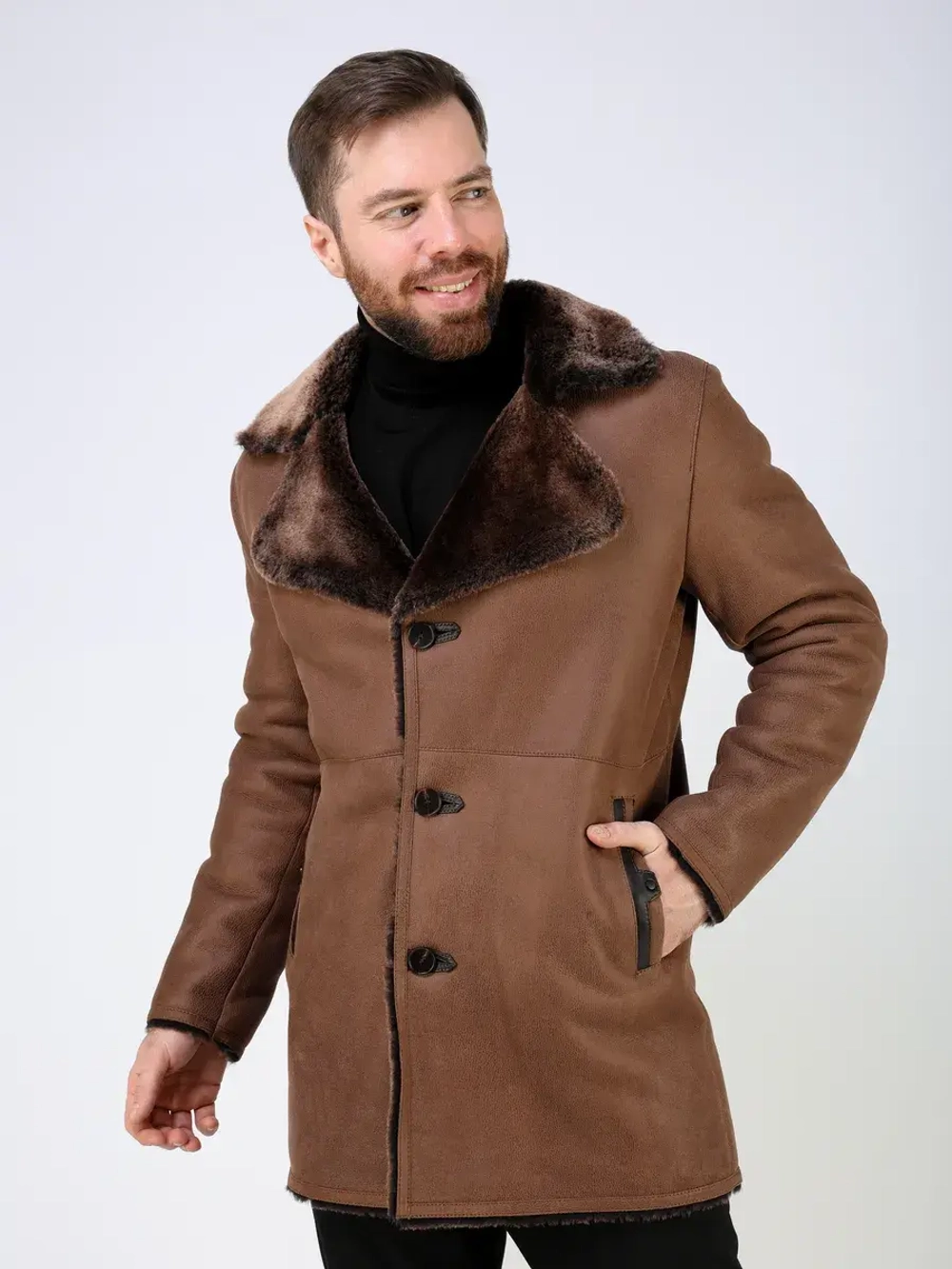 Дубленка зимняя натуральная куртка - пальто