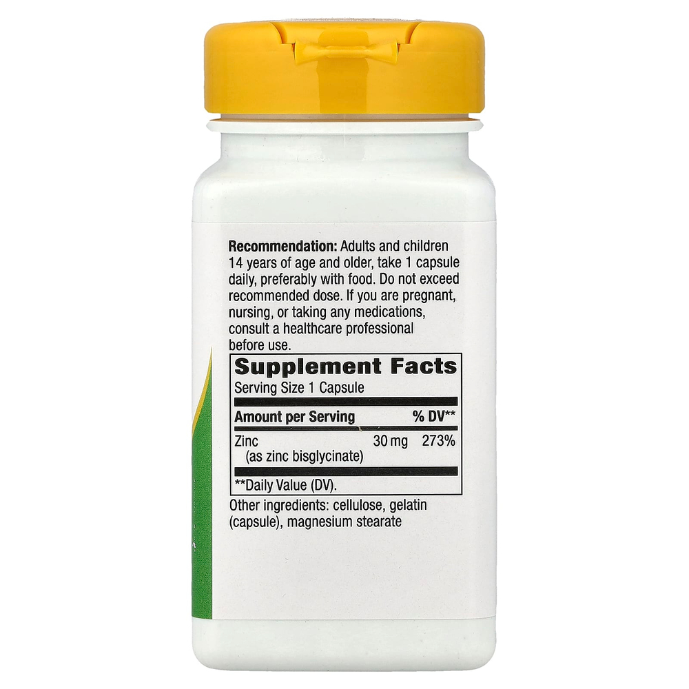 Nature's Way, Хелат цинка, 30 мг, 100 капсул