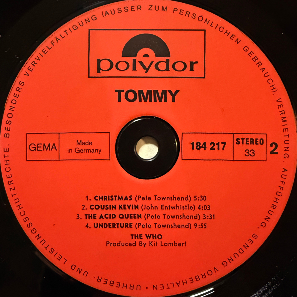 The Who ‎– Tommy 2LP (Германия 1981г.) Т