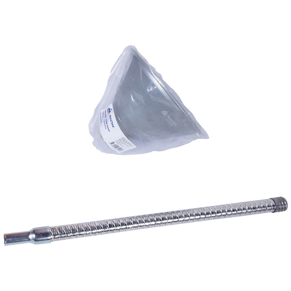 МАСТАК (135-00006) Воронка с гибким сливом, металлическая, 140 х 180 х 470 мм