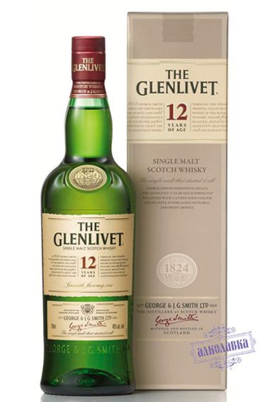 Гленливет. Виски односолодовый 12 лет. 0,7. в п/у