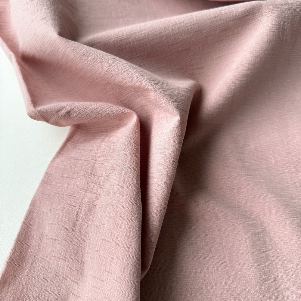 Фактурный хлопок «Рельеф» Пудрово-розовый