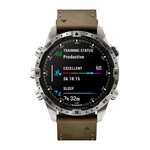 Спортивные часы Garmin MARQ Adventurer (Gen 2) Damascus Steel Edition, гибридный ремешок, чёрный силиконовый ремешок Безель и корпус из дамасской стали, AMOLED-дисплей с куполообразным сапфировым стеклом. Ремешок из кожи и фторэластомера и силиконовый рем